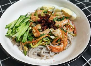 虾仁荞麦凉面的做法步骤:18