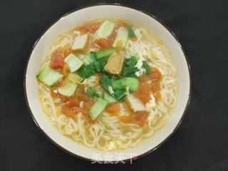 西红柿挂面汤的做法步骤:11