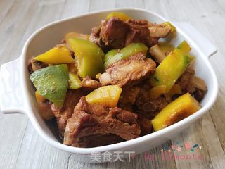 南瓜烧排骨的做法步骤:13