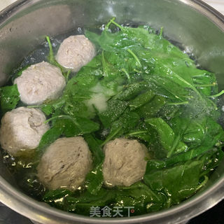 牛肉丸枸杞汤的做法步骤：5