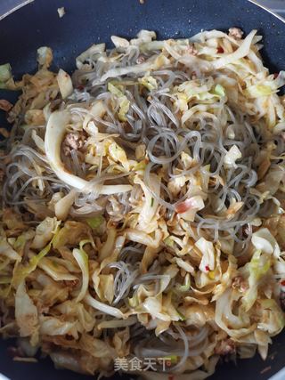 肉末粉丝炒包菜的做法步骤:9