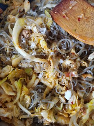 肉末粉丝炒包菜的做法步骤:10