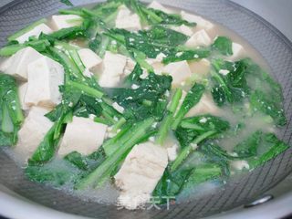 小白菜豆腐汤的做法步骤:8