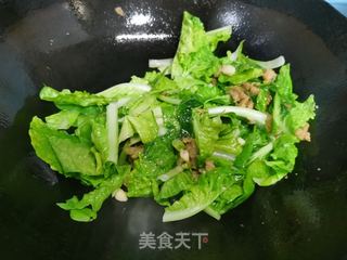 油渣青菜的做法步骤：4