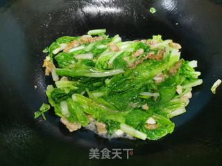 油渣青菜的做法步骤：5