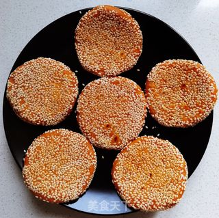 红薯芝麻饼的做法步骤:14