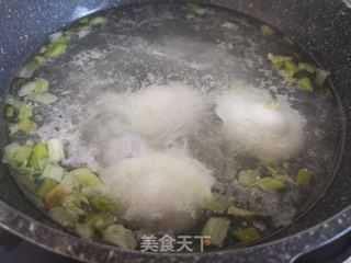 小旱白菜热汤面的做法步骤:7