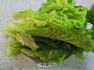 小旱白菜热汤面的做法步骤:2