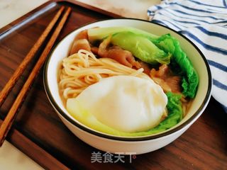 小旱白菜热汤面的做法步骤:11