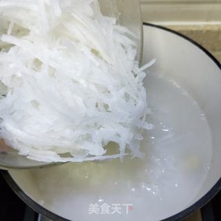 萝卜蛋丝粥的做法步骤:10