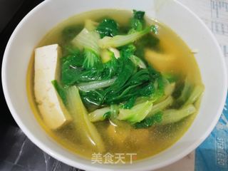 青菜豆腐汤的做法步骤：7