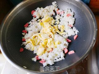快手蛋炒饭的做法步骤:8