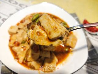 麻婆豆腐烧毛豆的做法步骤:12