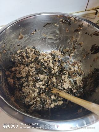 梅干菜肉末面包的做法步骤:9
