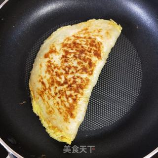鸡蛋火腿煎饼 的做法步骤：8