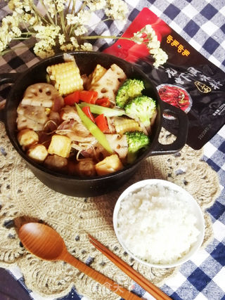 小龙虾调味料版麻辣香锅的做法步骤:8