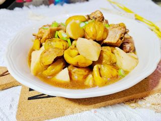板栗山药炖鸡翅的做法步骤:10