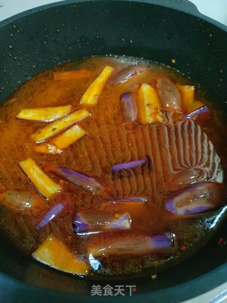 香辣肉末茄子焖面的做法步骤:9