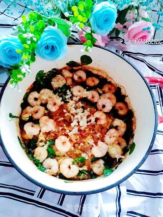 蒜香虾仁白菜煲的做法步骤:16