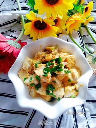 咸蛋黄炖豆腐的做法步骤:15