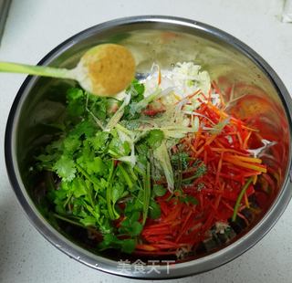 胡萝卜拌白菜心的做法步骤:8