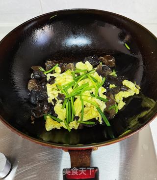 木耳小葱炒鸡蛋的做法步骤:10
