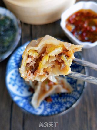 白菜肉馅饺子的做法步骤:14