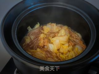 “白菜”砂锅白菜粉条炖肉的做法步骤：11