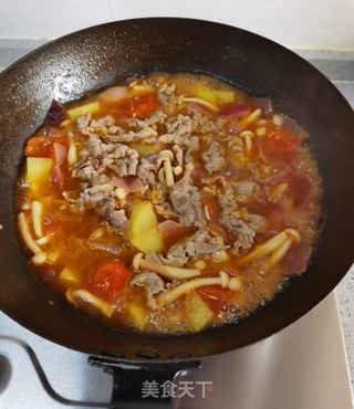 番茄肥牛的做法步骤:15