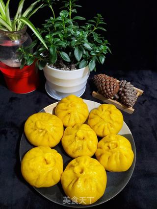 猪肉梅干菜南瓜包子的做法步骤:17