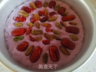 开花紫薯发糕的做法步骤:10