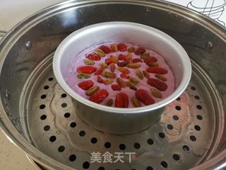开花紫薯发糕的做法步骤:11