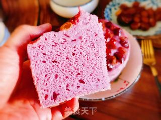 开花紫薯发糕的做法步骤:13