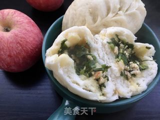 土豆面韭菜鲜虾包的做法步骤：31