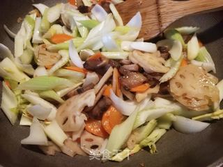 腊肉炒杂菜的做法步骤:12
