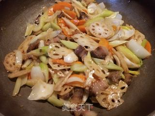 腊肉炒杂菜的做法步骤:14