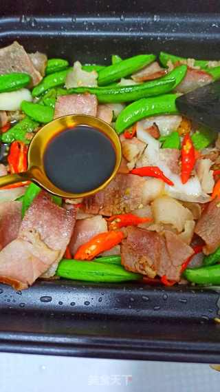 甜豆炒腊肉 (改良版)的做法步骤:10