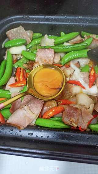 甜豆炒腊肉 (改良版)的做法步骤:12