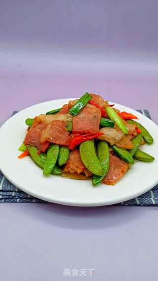 甜豆炒腊肉 (改良版)的做法步骤:16