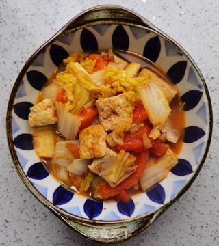 西红柿白菜炖豆腐的做法步骤:11