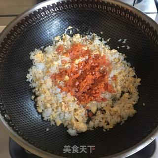 胡萝卜香菜炒饭的做法步骤：5