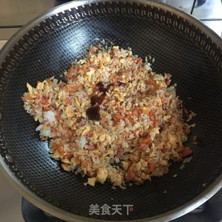 胡萝卜香菜炒饭的做法步骤：6