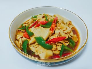 尖椒干豆腐的做法步骤:9