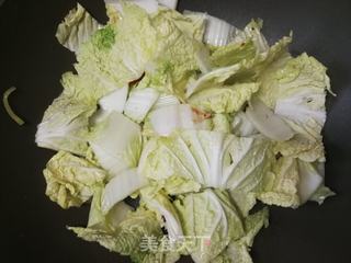 白菜人造肉炒水晶粉的做法步骤:7