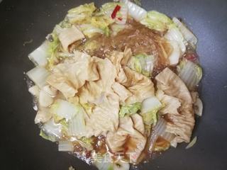 白菜人造肉炒水晶粉的做法步骤:10