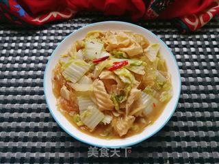 白菜人造肉炒水晶粉的做法步骤:12