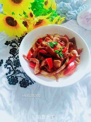 孜然泡椒爆羊肚的做法步骤:8