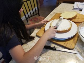 女儿做的蛋糕的做法步骤:4