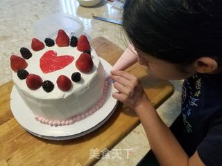 女儿做的蛋糕的做法步骤:10