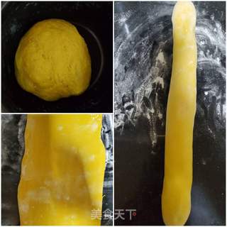 南瓜豆沙卷的做法步骤:3